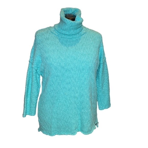 Anna Craig women's size M/L textured knit funnel neck long sleeve pullon sweater - Picture 2 of 7